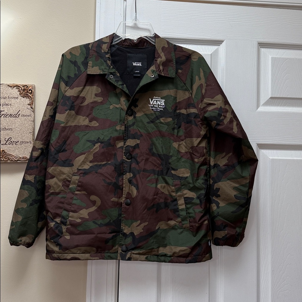 Vans Camouflage Jacket in Green and Brown